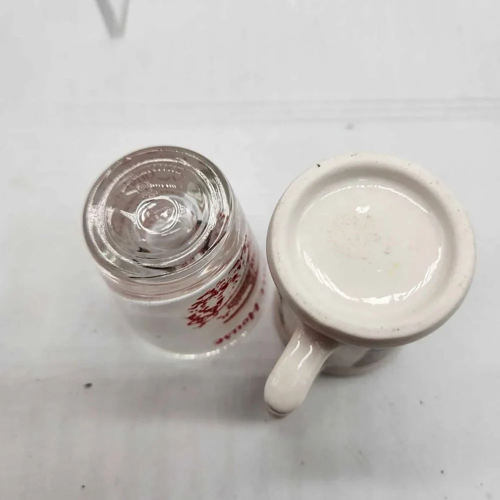 Set of 2 PIkes Peak CO Shot Glasses Colorado Summit House Air Force Academy